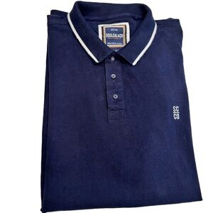 Soulcal & Co Men’s Navy Blue Polo Short W/ White Trim Sz 3XL Excellent!